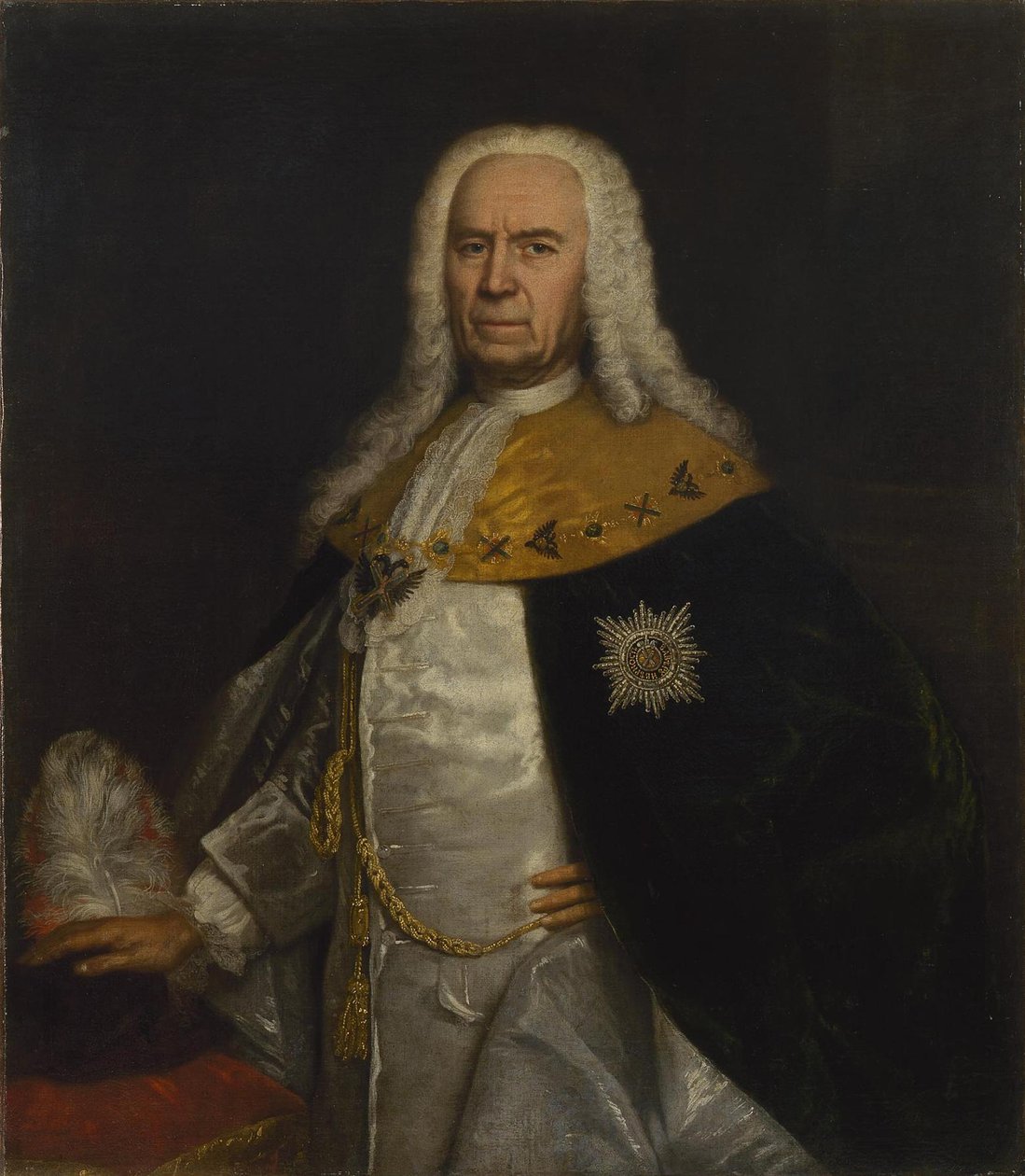 Portret hrabiego Andrieja Iwanowicza Uszakowa 1708-1739, połowa XVIII wieku autorstwa Unbekannt