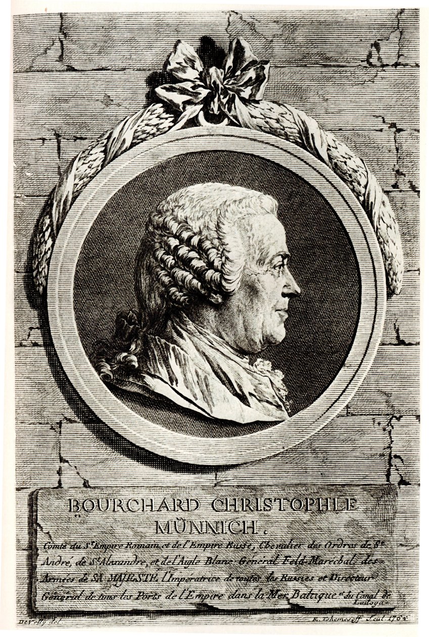 Portret hrabiego Burkharda Christopha von Munnicha 1683-1767 autorstwa Unbekannt