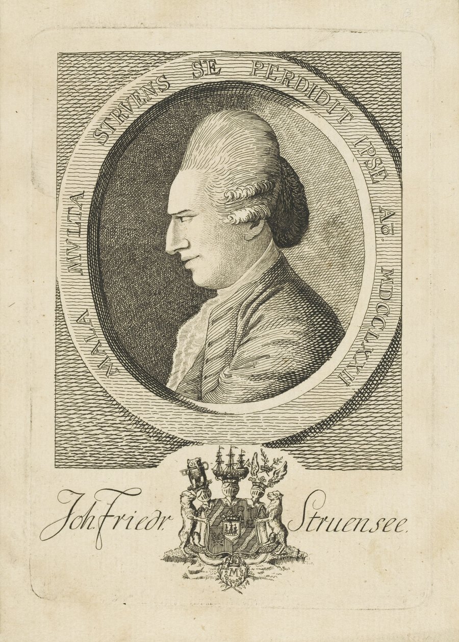 Portret hrabiego Johanna Friedricha Struensee 1737-1772, 1773. autorstwa Unbekannt