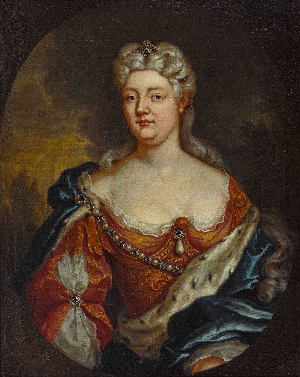 Portret hrabiny Karoliny z Nassau-Saarbrücken 1704-1774, ok. 1930 r. 1725. autorstwa Unbekannt