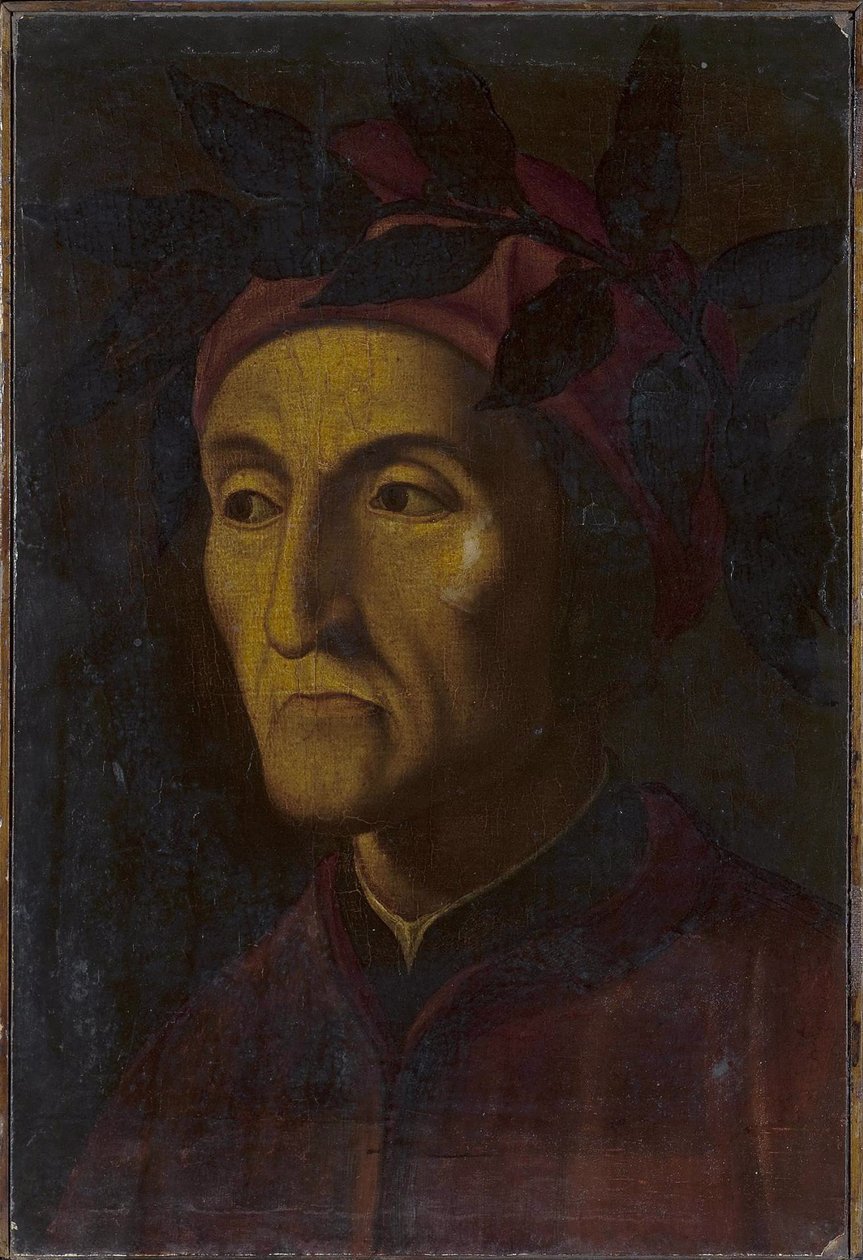 Portret Dantego Alighieri 1265-1321, XVI wiek autorstwa Unbekannt