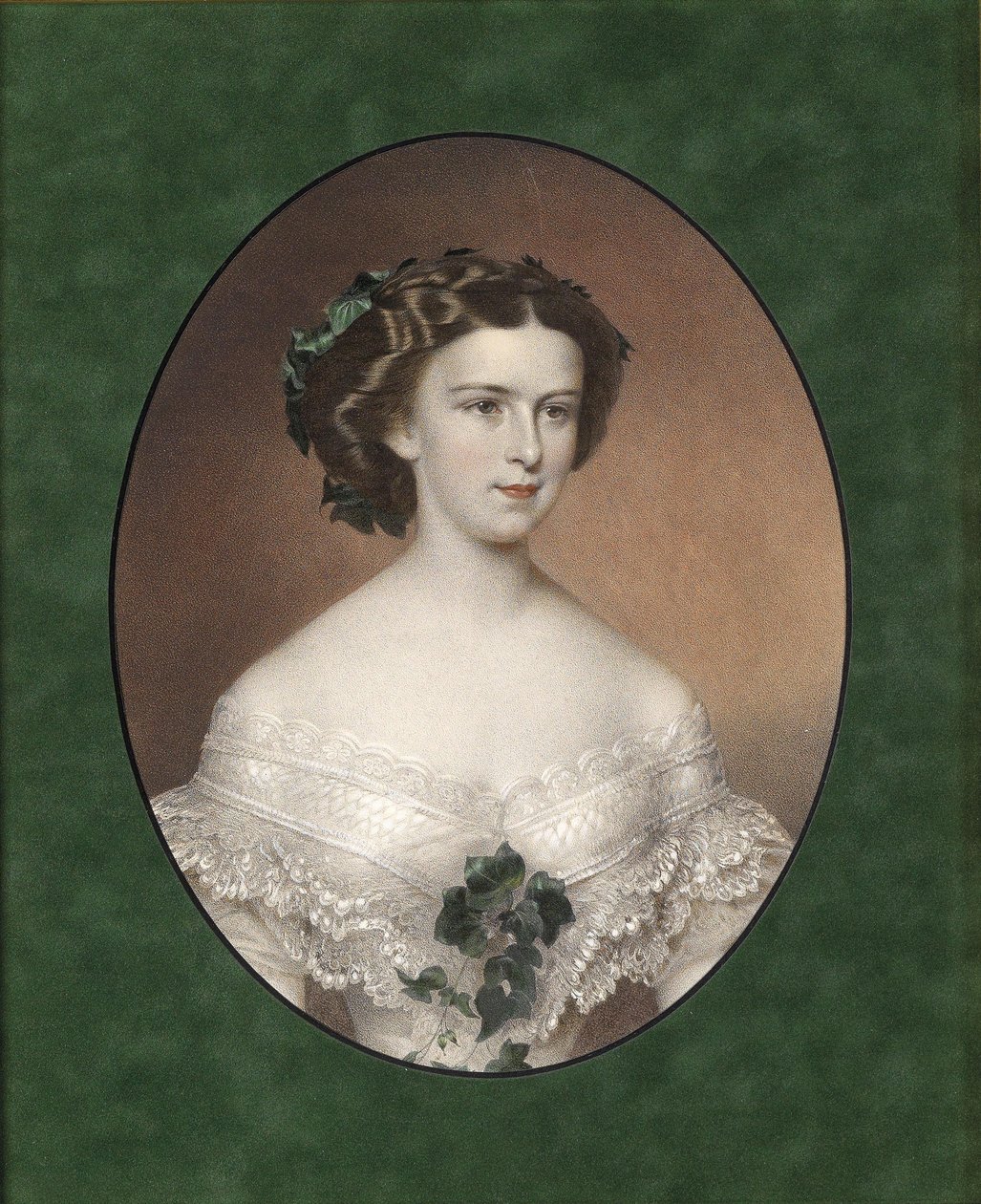 Portret Elżbiety Bawarskiej, ok. 1854 autorstwa Unbekannt