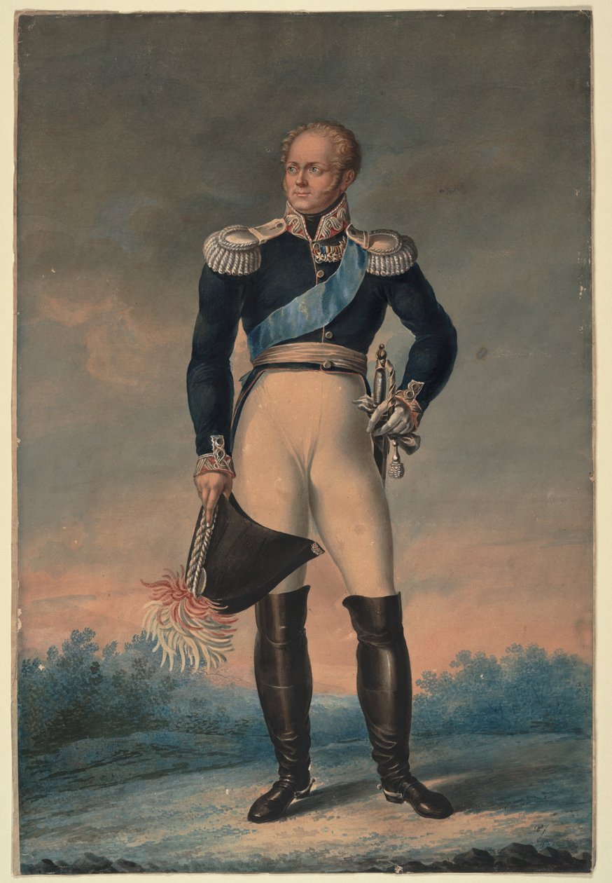 Portret cesarza Aleksandra I 1777-1825, 1819 autorstwa Unbekannt