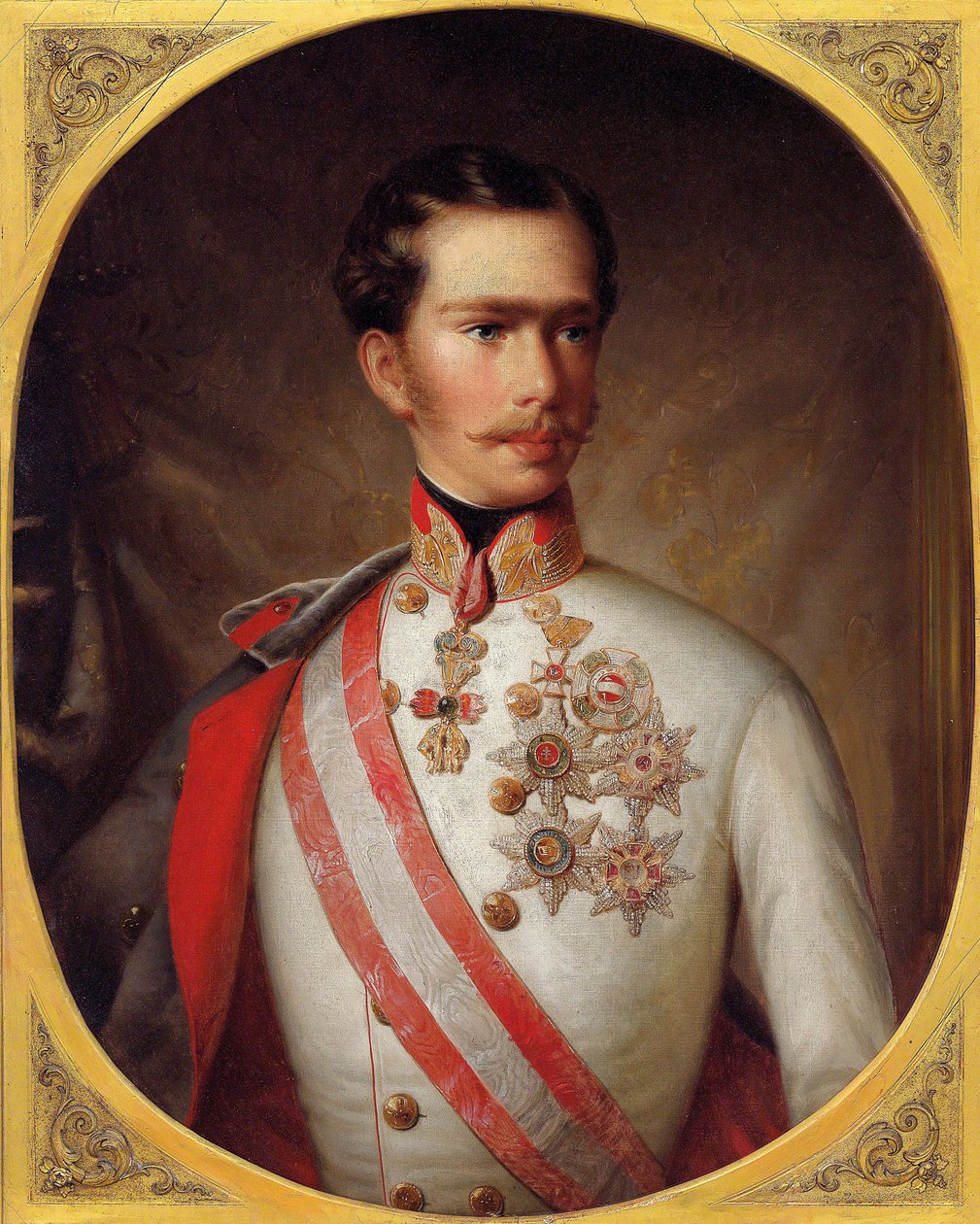 Portret cesarza Franciszka Józefa I Austrii, ok. 1854 r. autorstwa Unbekannt