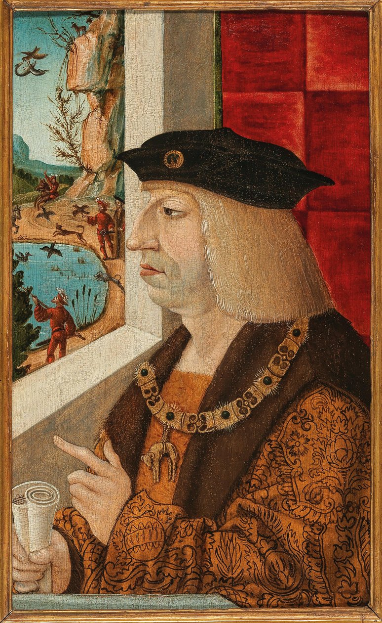 Portret cesarza Maksymiliana I 1459-1519, XVI wiek. autorstwa Unbekannt