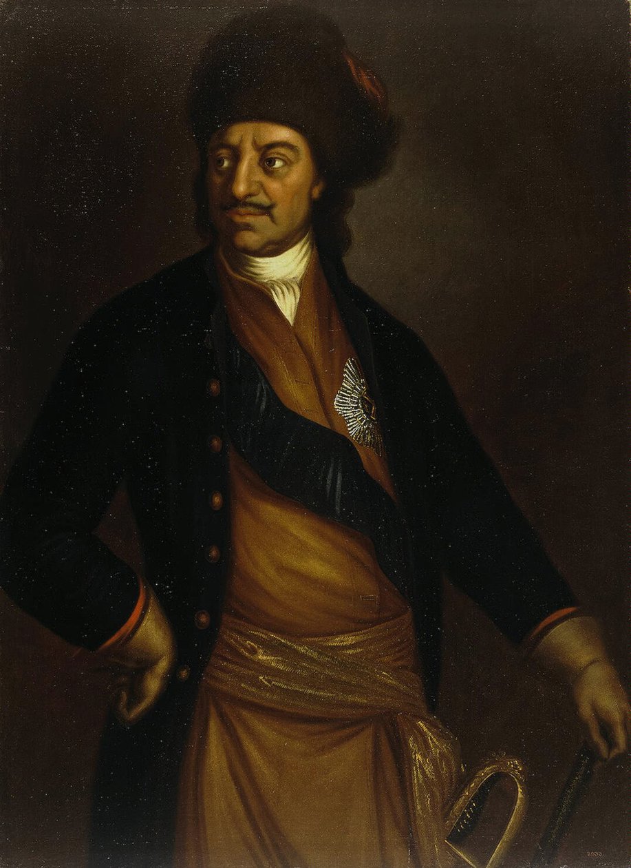 Portret cesarza Piotra I Wielkiego 1672-1725, początek XVIII wieku. autorstwa Unbekannt