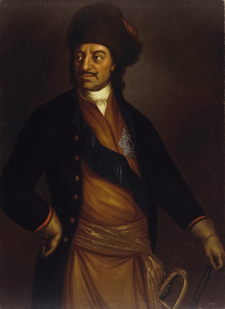 Portret cesarza Piotra I Wielkiego 1672-1725, pierwsza tercja XVIII wieku autorstwa Unbekannt