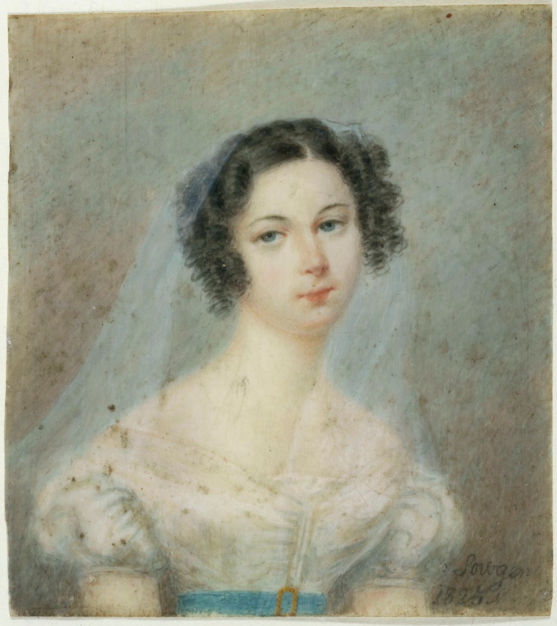 Portrait of Ewelina Hanska, née Rzewuska 1801-1882, 1820s. autorstwa Unbekannt