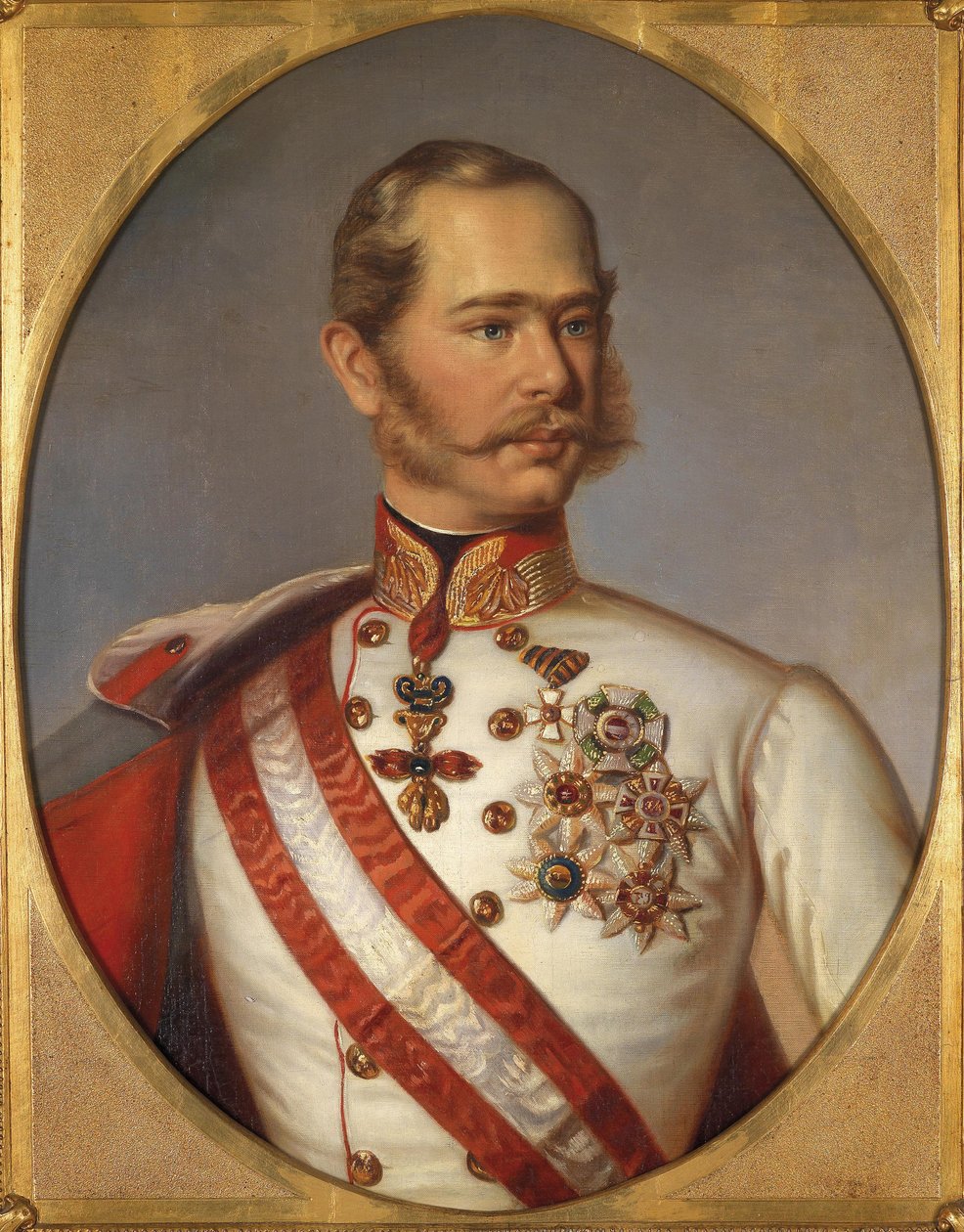 Portret Franciszka Józefa I Austriaka, ok. 1855 autorstwa Unbekannt
