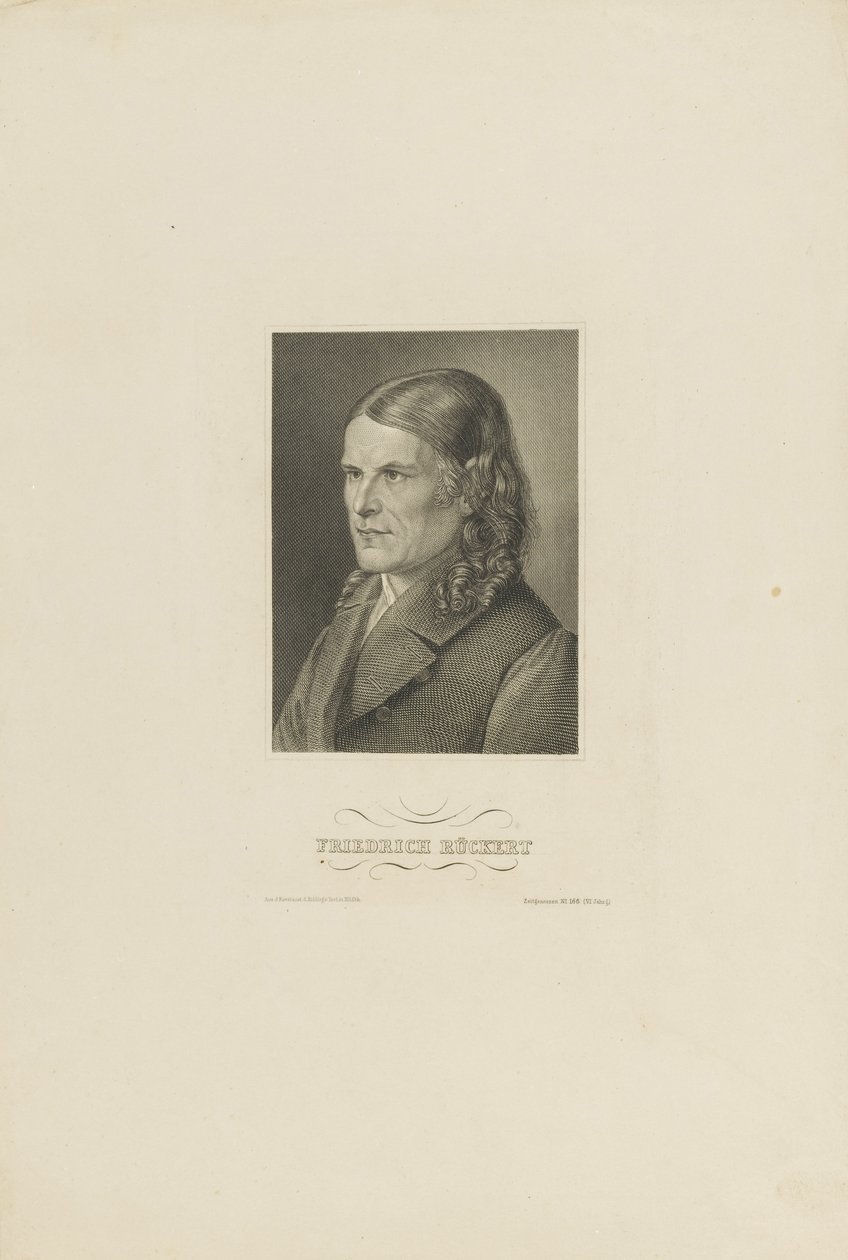 Portret Friedricha Rückerta 1788-1866, ok. 1845. autorstwa Unbekannt
