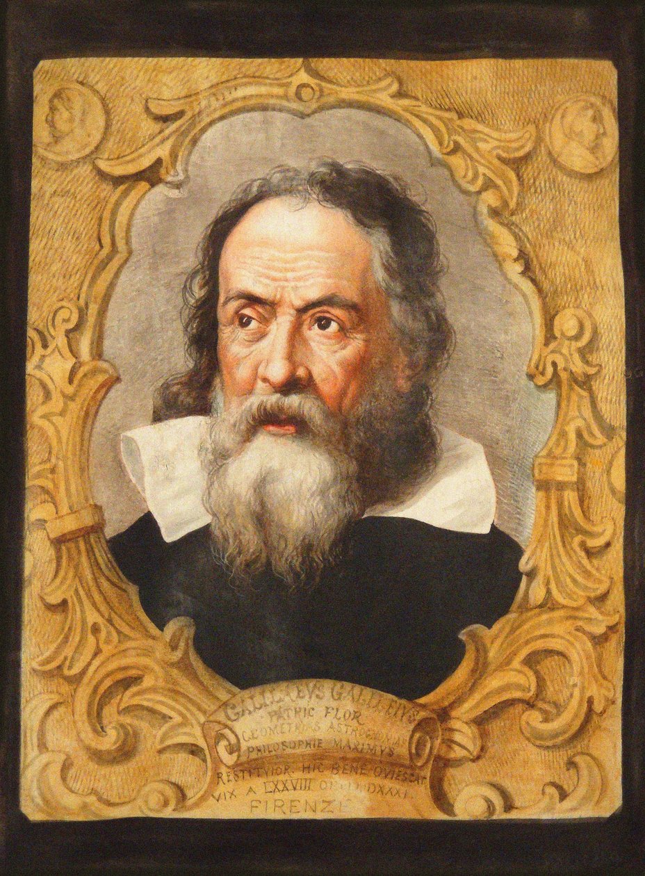 Portret Galileusza Galilei. autorstwa Unbekannt