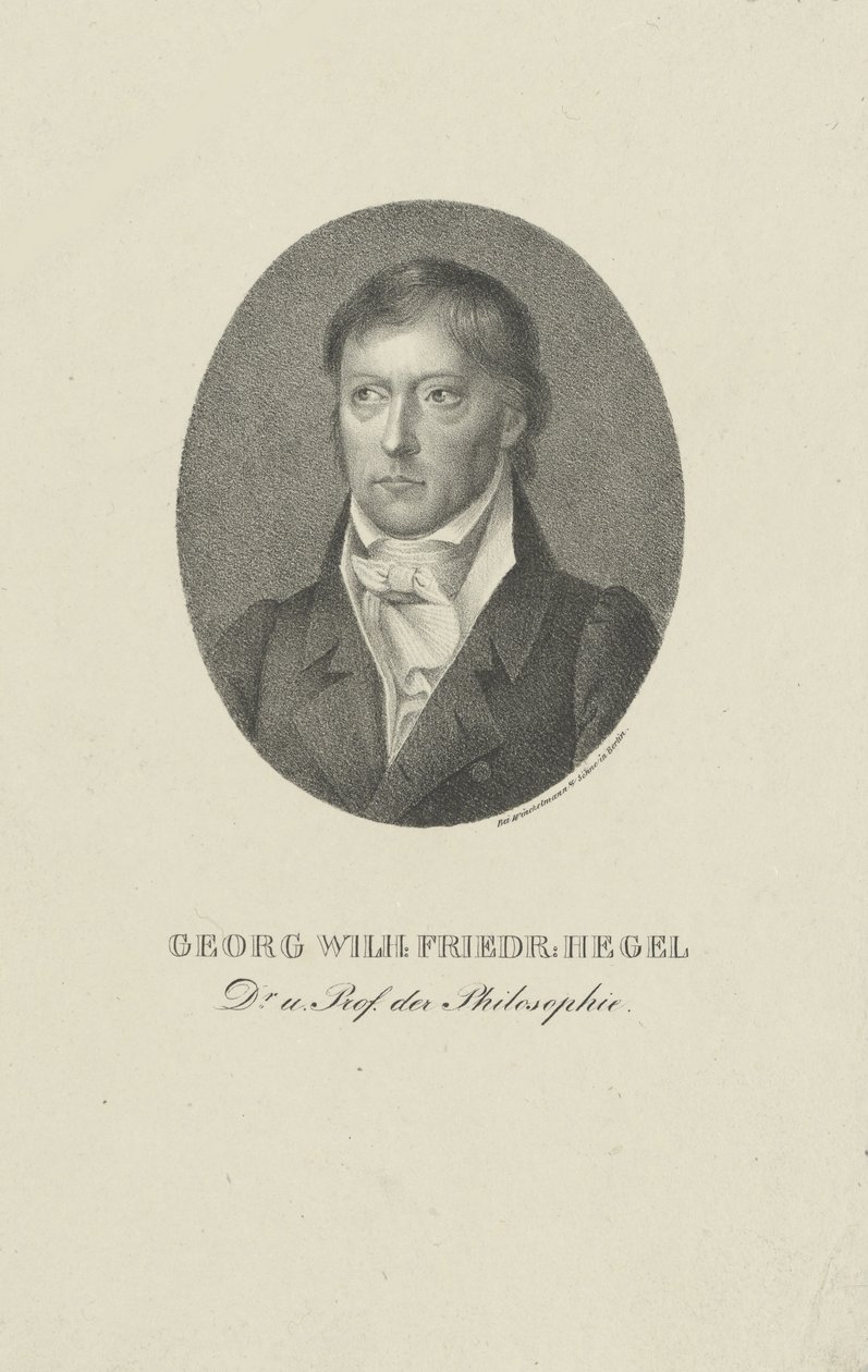 Portret Georga Wilhelma Friedricha Hegla 1770-1831. autorstwa Unbekannt