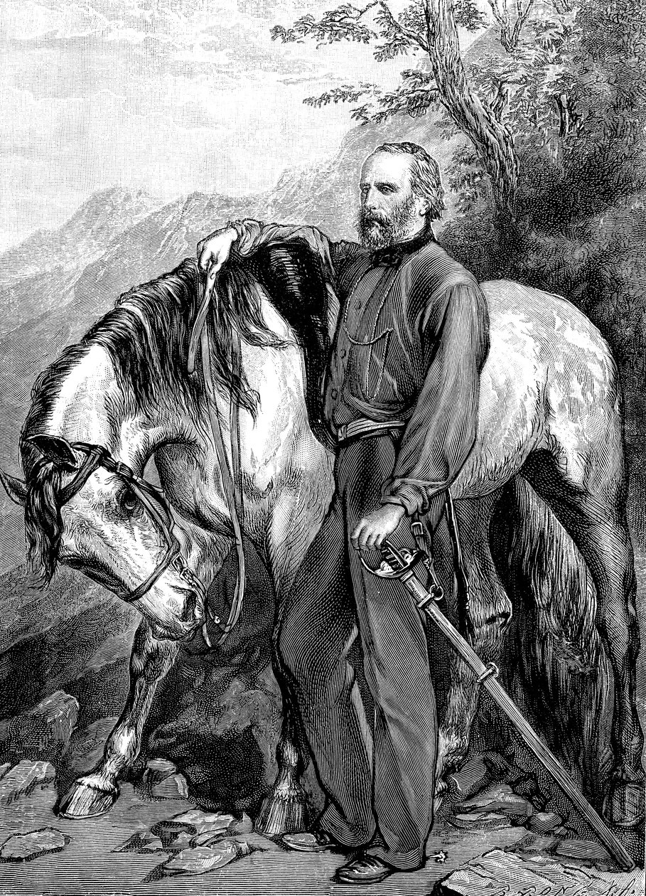 Portret Giuseppe Garibaldiego 1807-1882, 1861 autorstwa Unbekannt