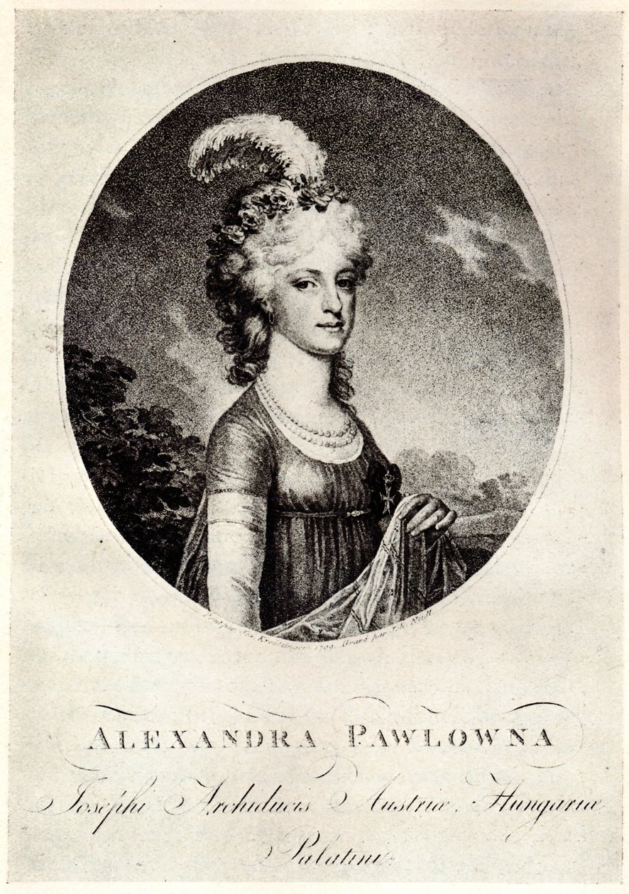 Portret wielkiej księżnej Aleksandry Pawłownej 1783-1801, początek XIX wieku. autorstwa Unbekannt