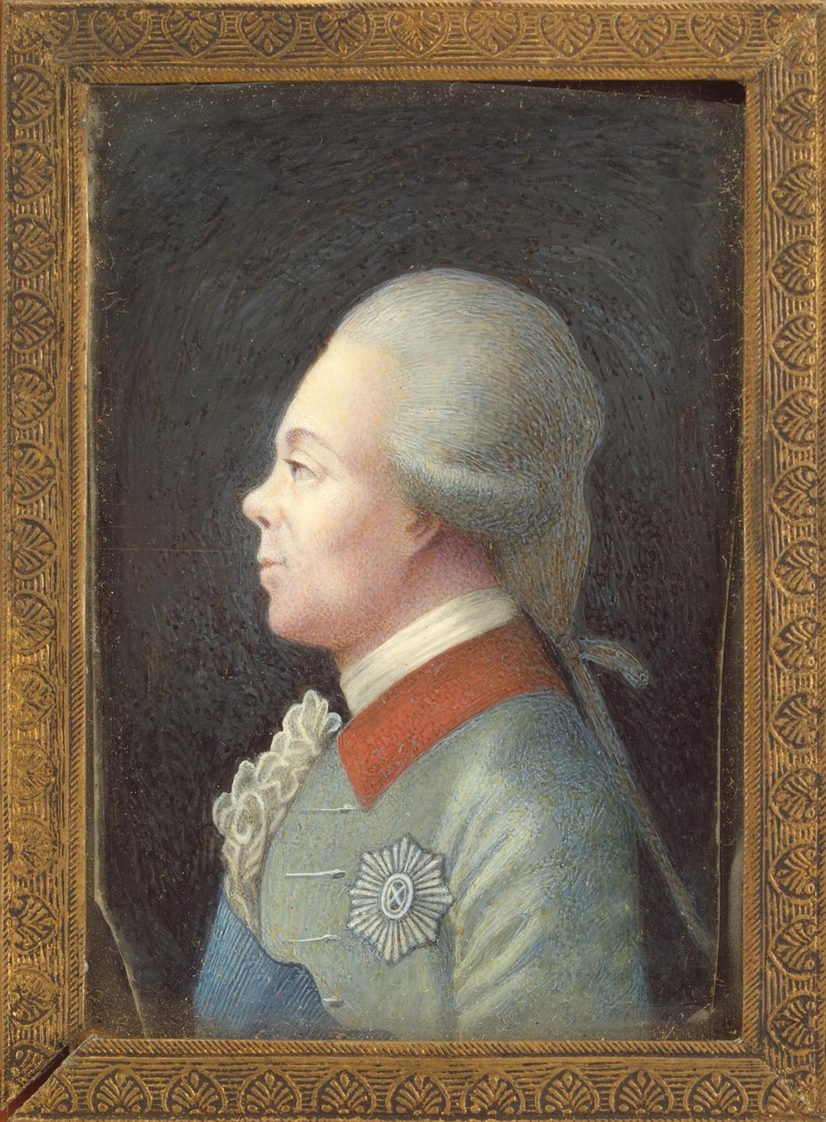 Portret wielkiego księcia Pawła Pietrowicza 1754-1801, lata 80. XVIII wieku autorstwa Unbekannt