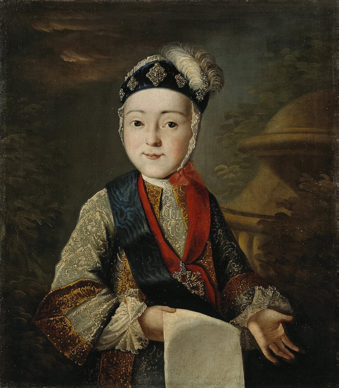 Portret wielkiego księcia Pawła Pietrowicza 1754-1801 jako dziecko, połowa XVIII w. autorstwa Unbekannt