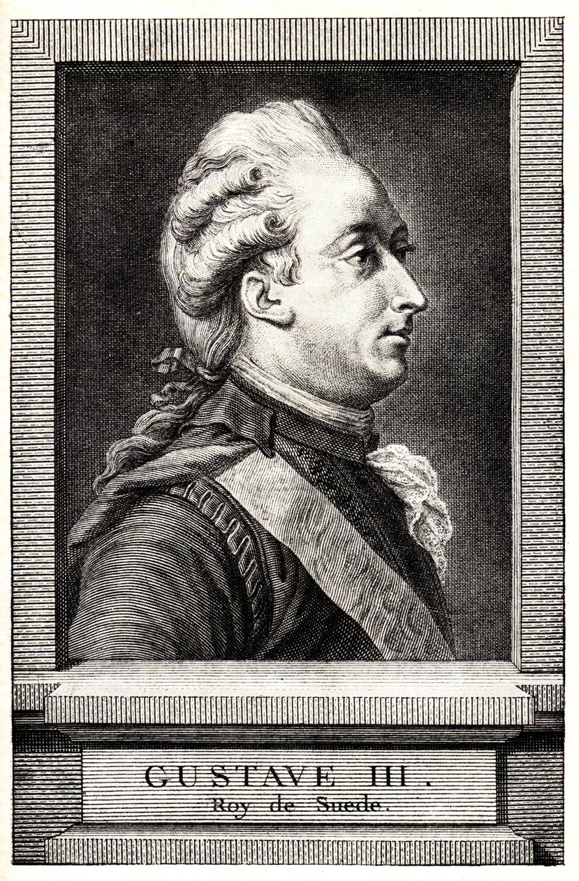 Portret Gustawa III Szwecji, początek XIX wieku. autorstwa Unbekannt
