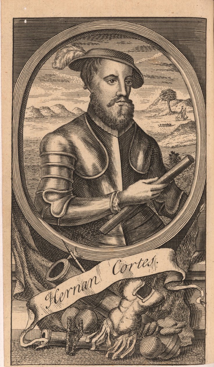 Portret Hernana Cortesa 1485-1547, 1741. autorstwa Unbekannt