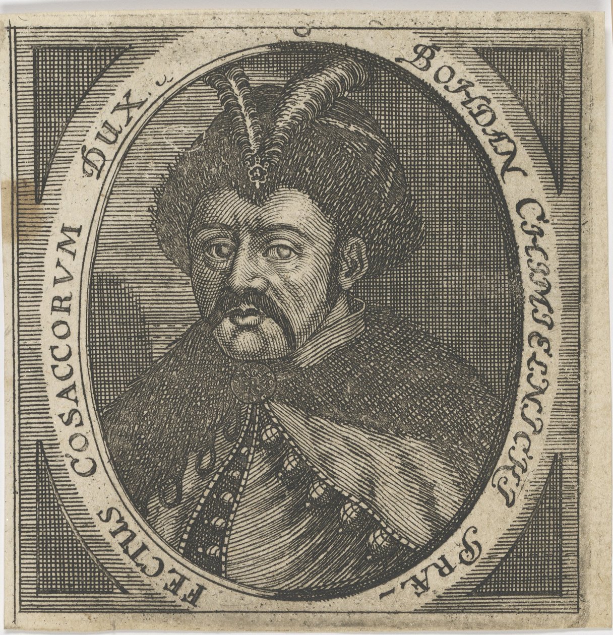 Portret hetmana Bohdana Chmielnickiego 1595-1657, po 1650 r. autorstwa Unbekannt