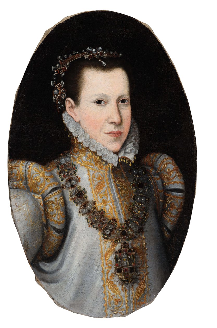 Portret infantki Marii Portugalii, dziedzicznej księżnej Parmy 1538-1577, ca. 1600. autorstwa Unbekannt