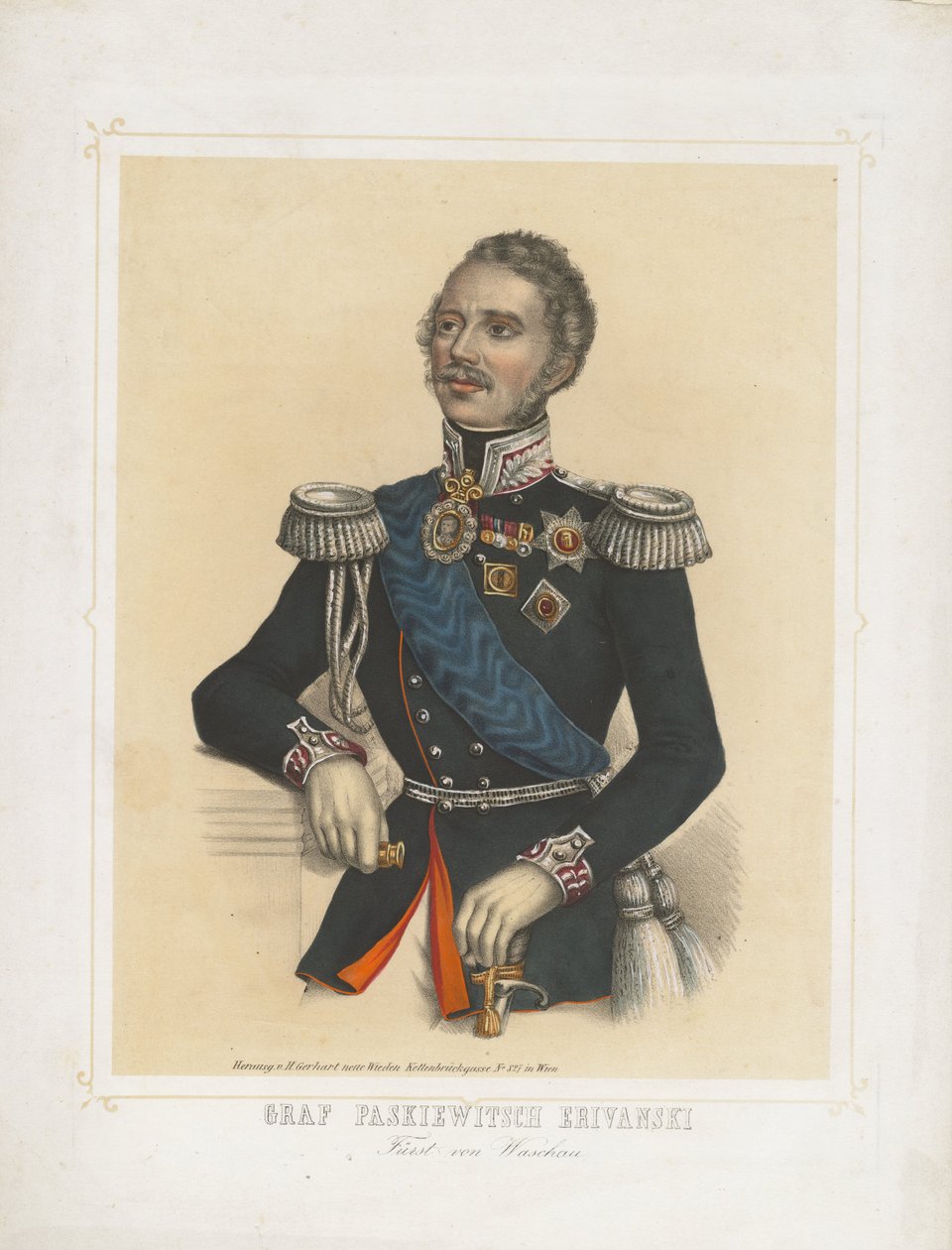 Portret Iwana Fiodorowicza Paskiewicza, hrabiego Erywań, wicekróla Królestwa Polskiego, 1850 autorstwa Unbekannt