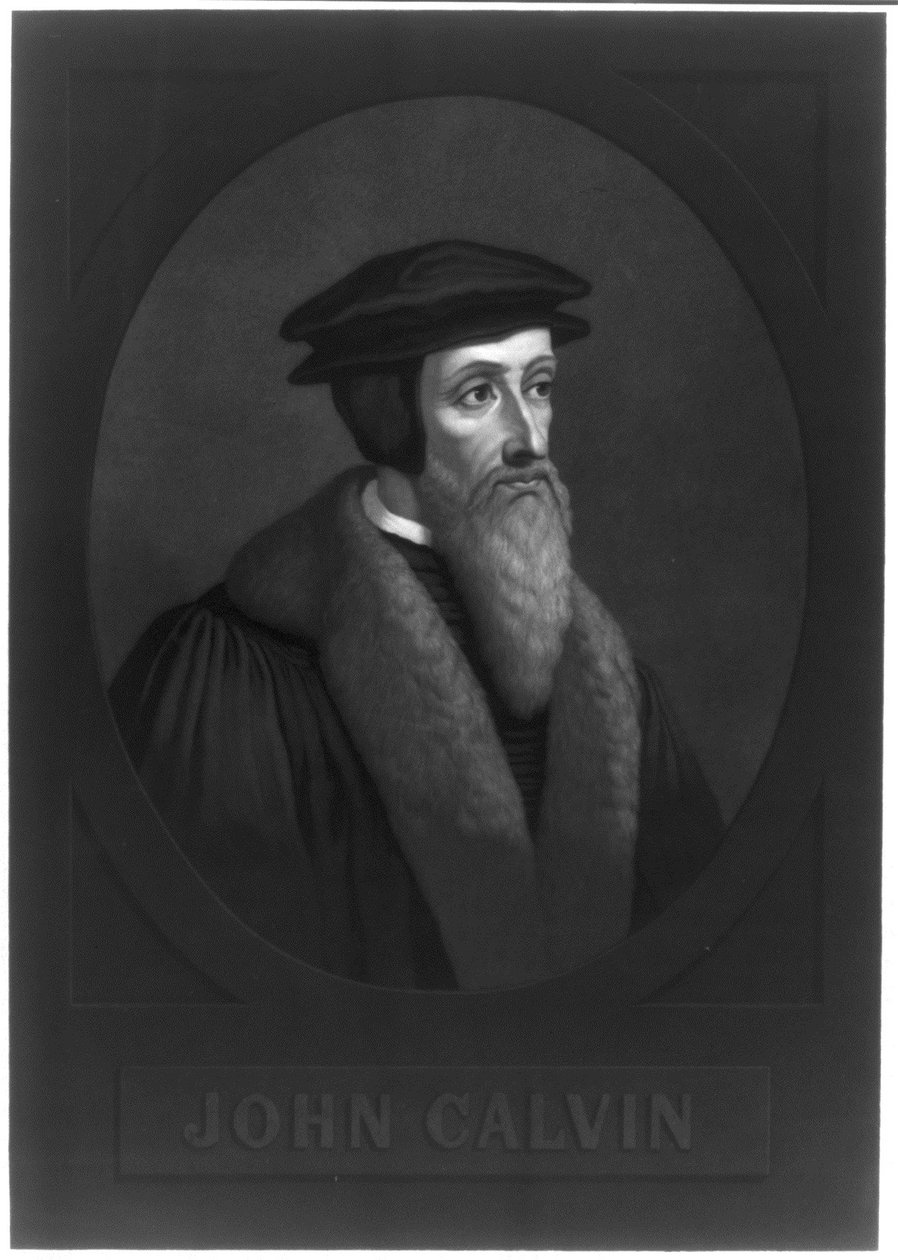 Portret Jana Kalwina 1509-1564, początek XIX wieku. autorstwa Unbekannt
