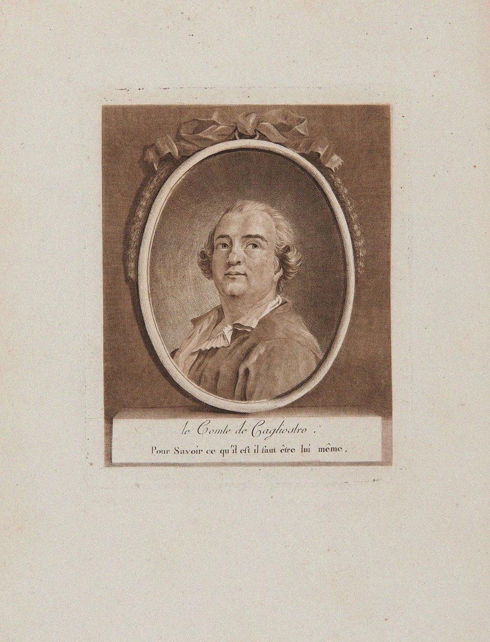 Portret Józefa Balsama, hrabiego Cagliostro, XVIII wiek. autorstwa Unbekannt