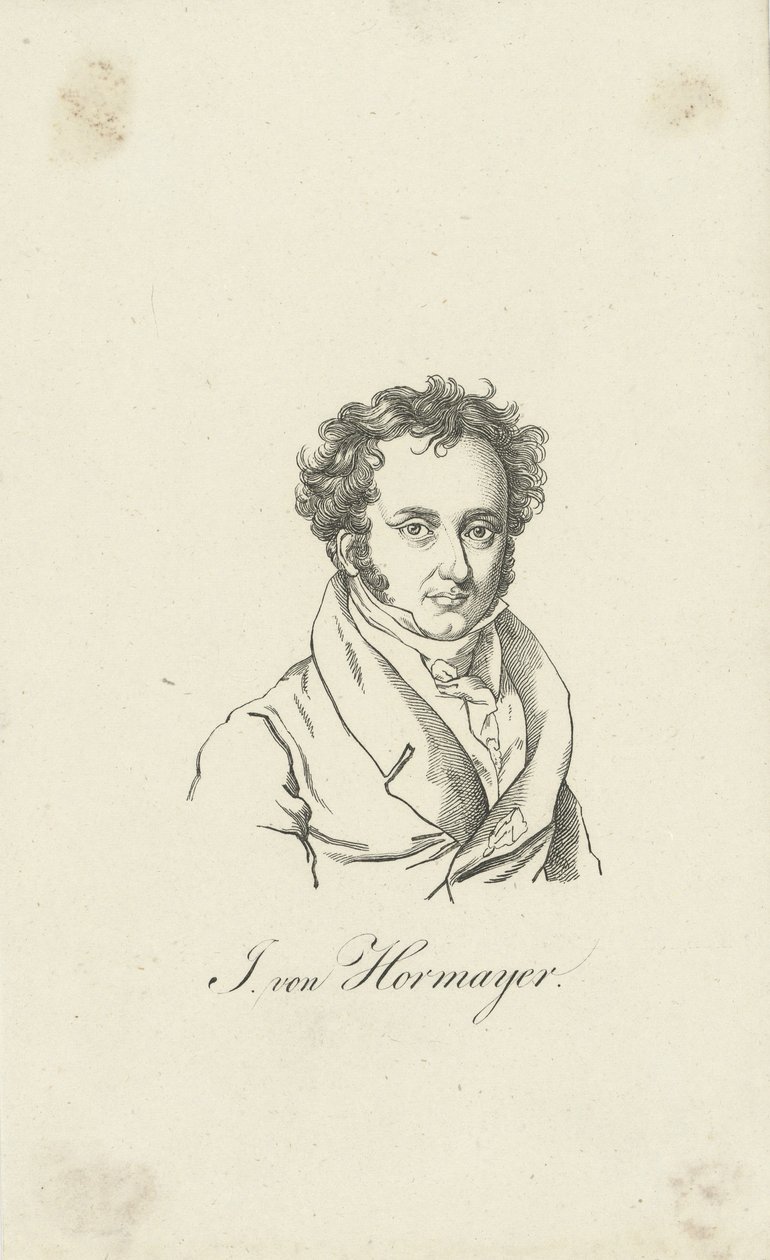 Portret Josepha Hormayra, barona zu Hortenburg 1781-1848. autorstwa Unbekannt