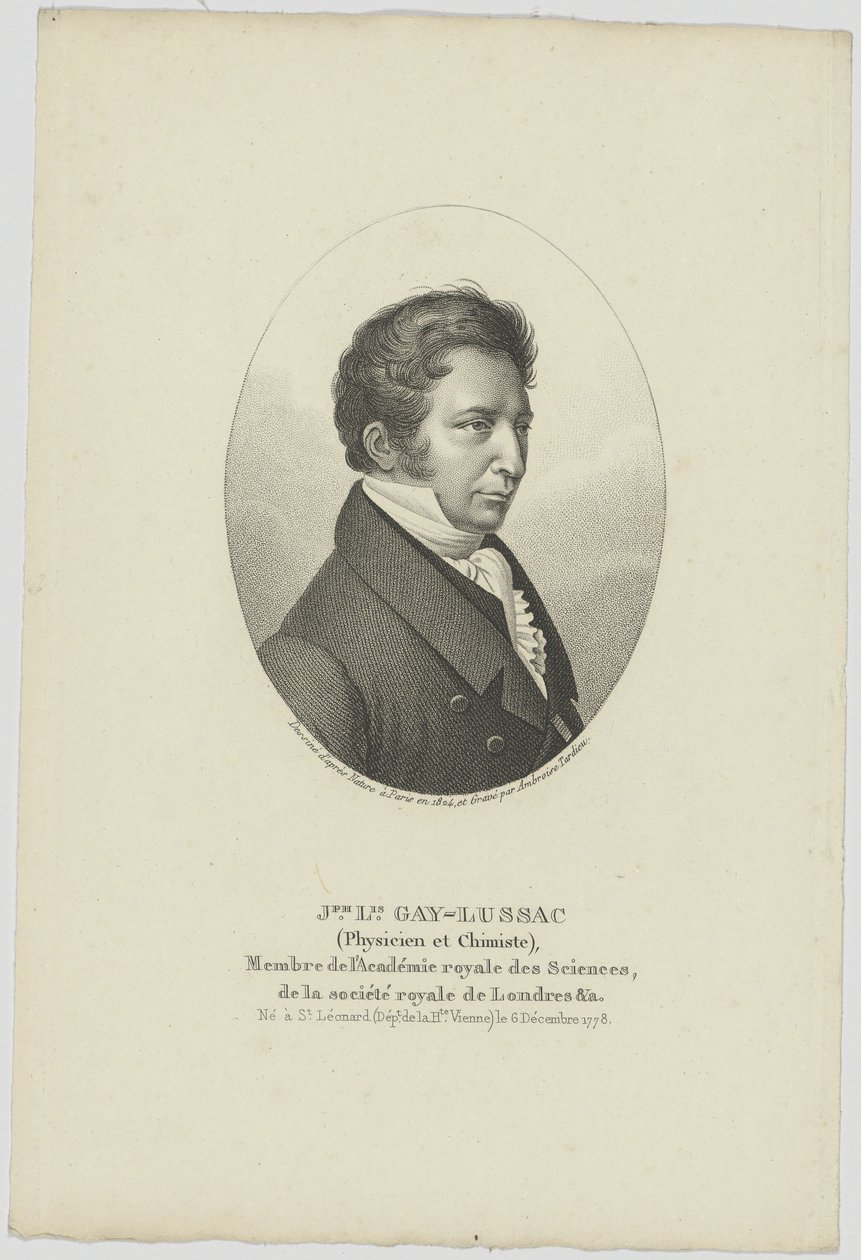 Portret Józefa Louisa Gay-Lussaca 1778-1850, c. 1824. autorstwa Unbekannt