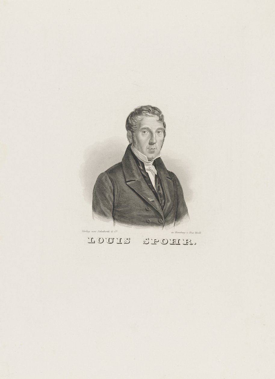 Portret Louisa Spohra 1784-1859, ok. 1930 r. 1830-1840. autorstwa Unbekannt