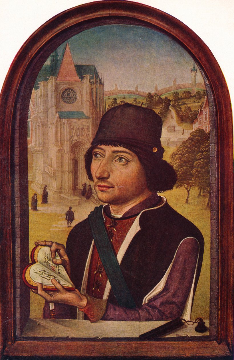 Portret Ludwika XI, c1456-58 autorstwa Unbekannt