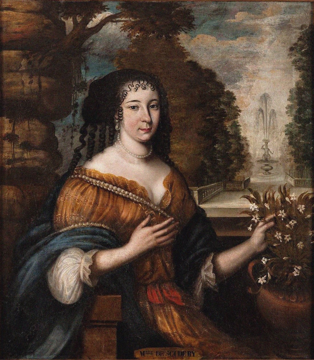 Portret Madeleine de Scudéry 1607-1701, XVII wiek. autorstwa Unbekannt