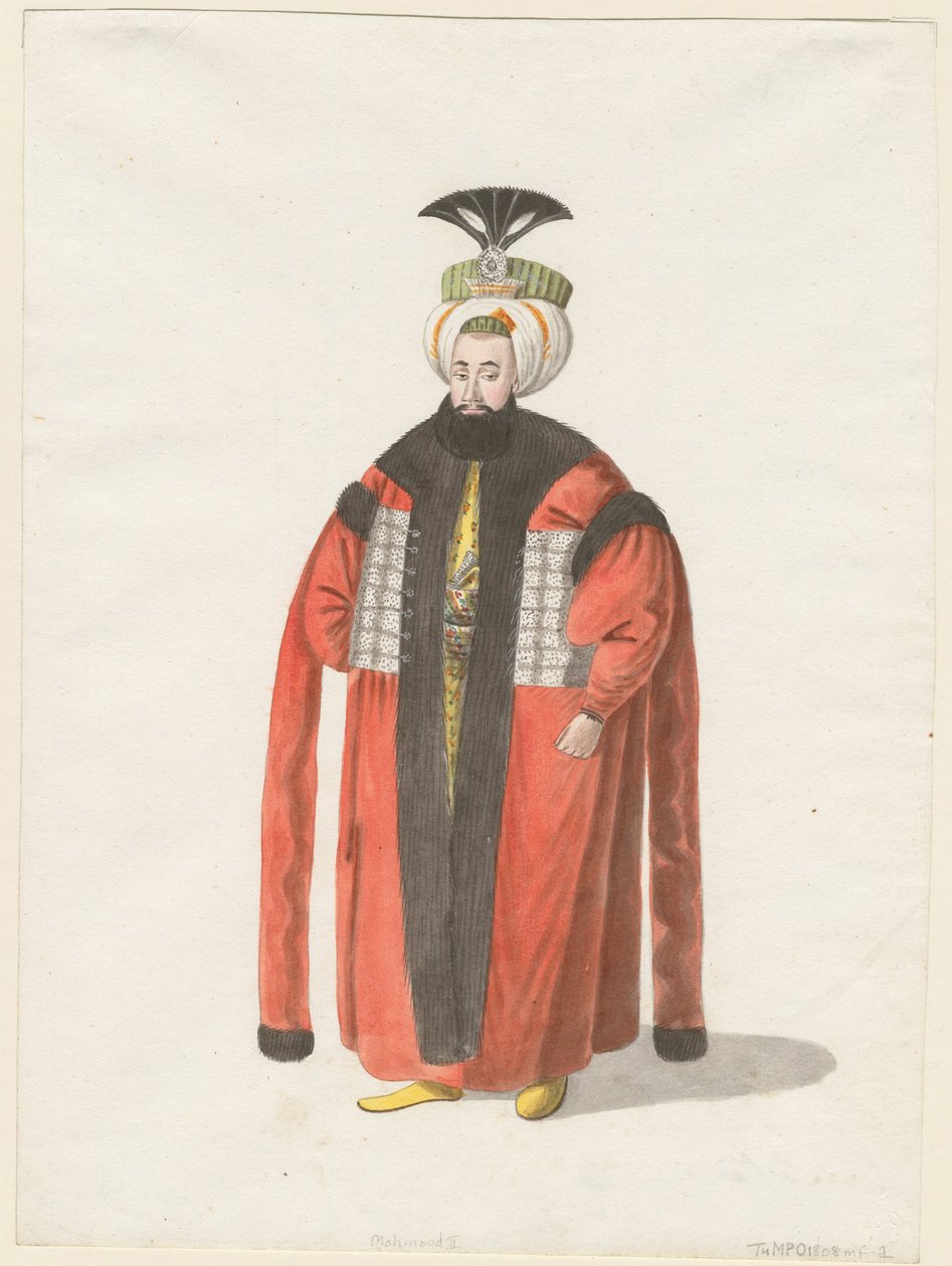 Portret Mahmuda II 1785-1839, sułtana Imperium Osmańskiego, ok. 1820 autorstwa Unbekannt