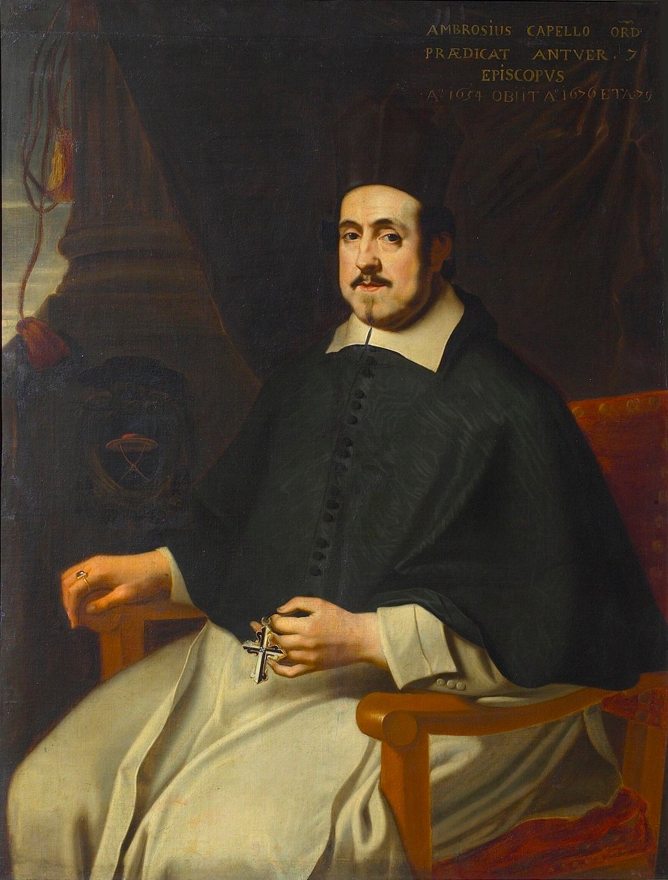 Portret Mariusa Ambrosiusa Capello 1597-1676, biskupa Antwerpii, 1659. autorstwa Unbekannt