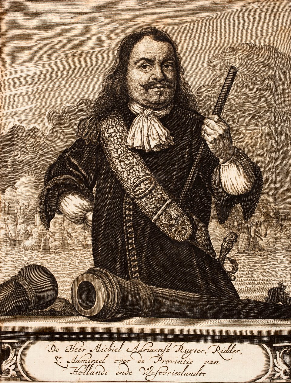 Portret Michiela de Ruytera 1607-1676 Od: Scena wojny, 1675. autorstwa Unbekannt