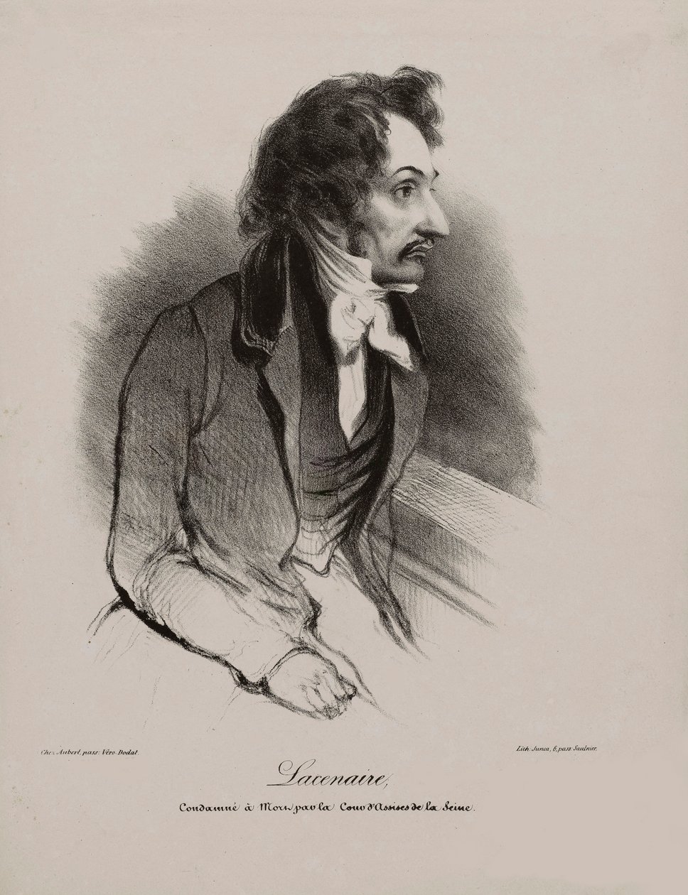 Portret Pierre-Francois Lacenaire, 1835. autorstwa Unbekannt