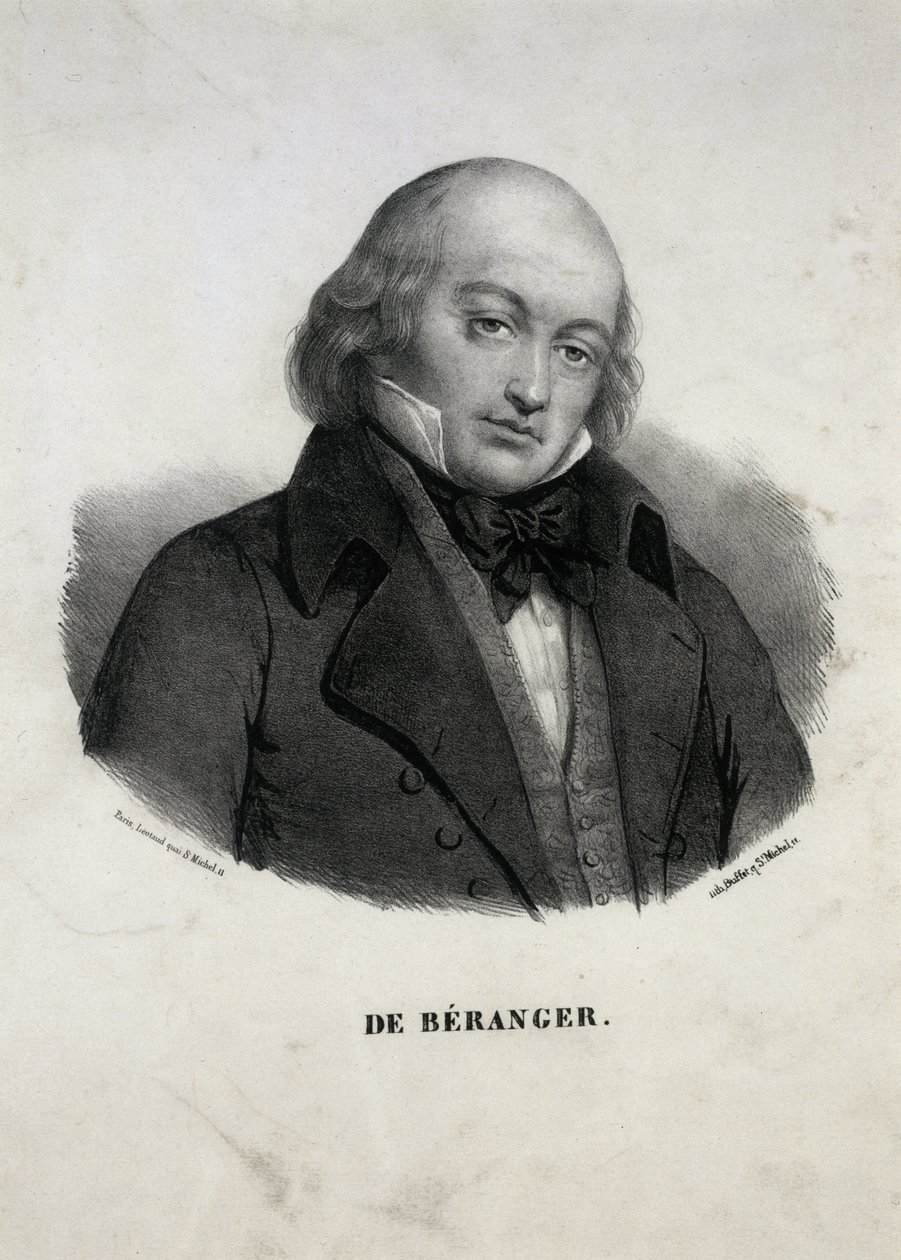 Portret Pierre-Jeana de Béranger 1780-1857. autorstwa Unbekannt