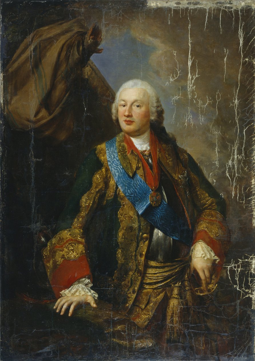 Portret księcia Michaiła Nikiticha Wołkońskiego 1713-1788, połowa XVIII w. autorstwa Unbekannt