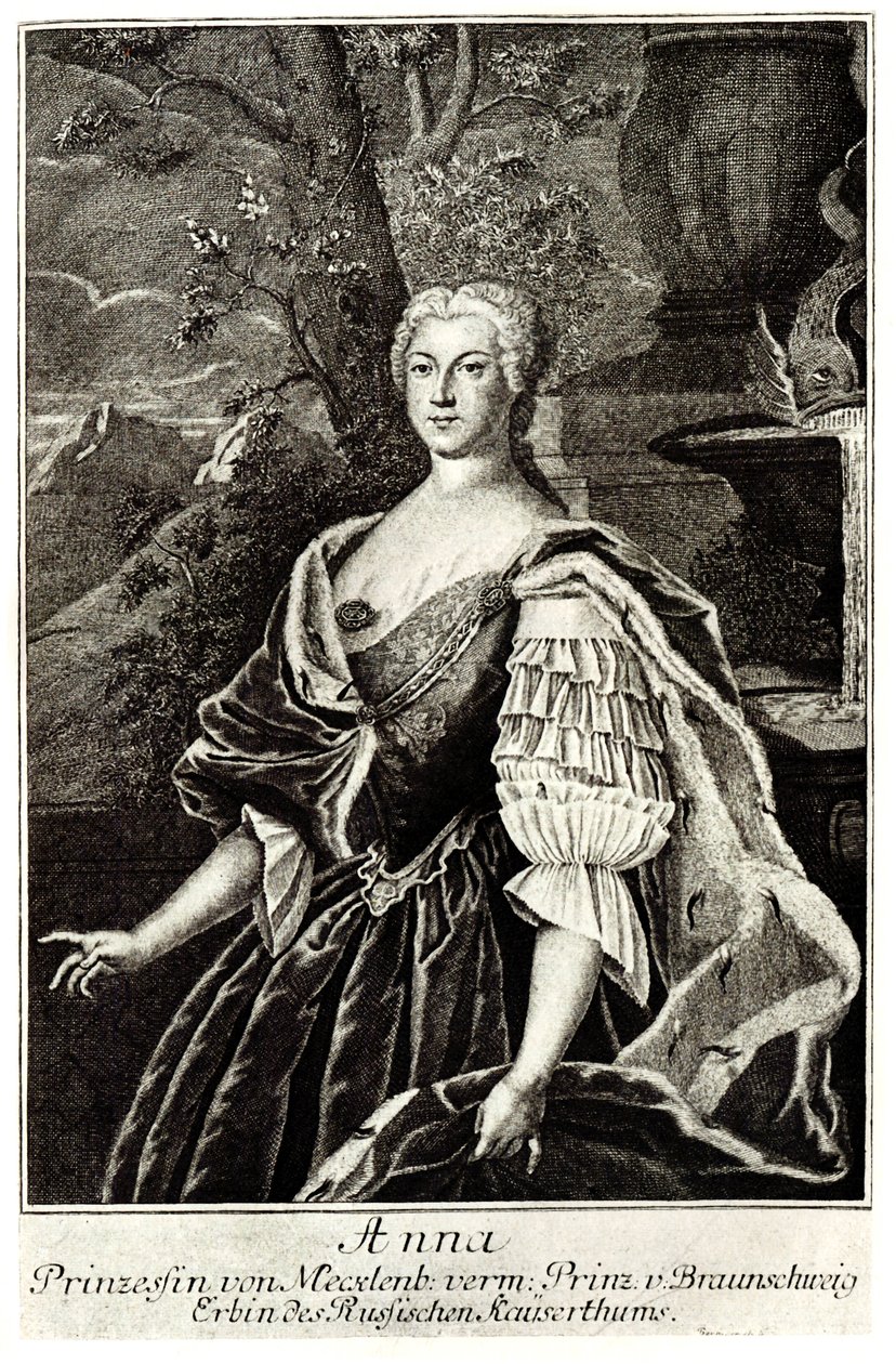 Portret księżniczki Anny Leopoldovnej 1718-1746, matki cara Iwana VI autorstwa Unbekannt