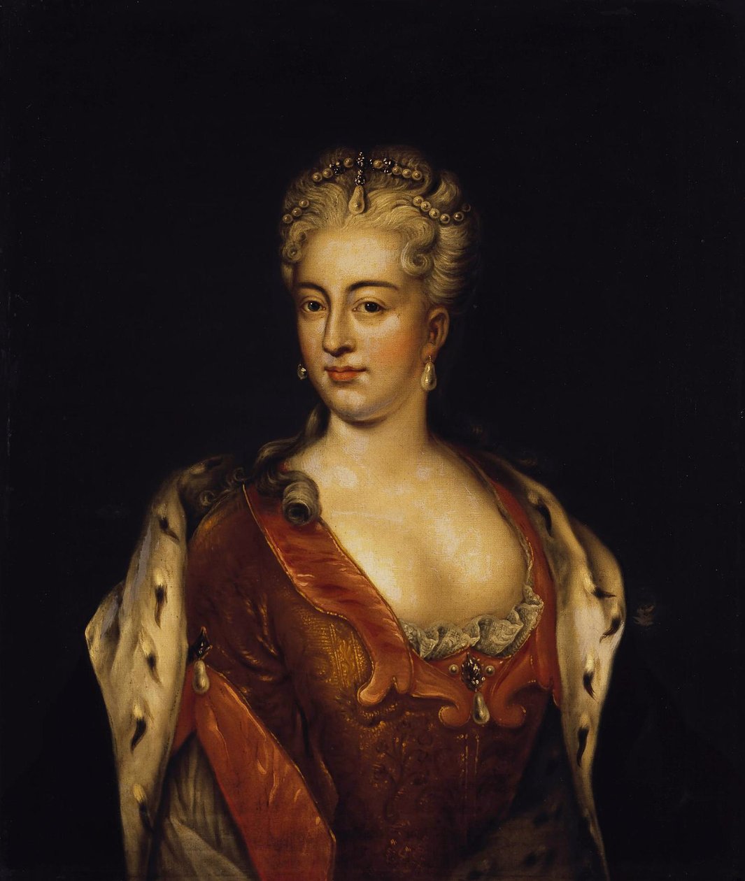 Portret księżniczki Charlotte Christine z Brunszwiku-Wolfenbüttel, żony carewicza Aleksieja z Rosji autorstwa Unbekannt