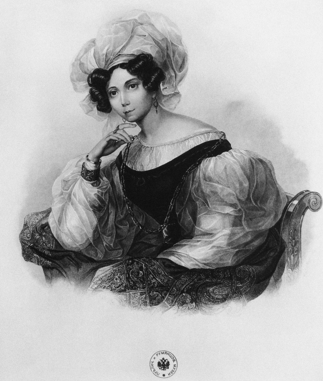 Portret księżniczki Zinaidy Aleksandrownej Wołkońskiej 1792-1862 autorstwa Unbekannt