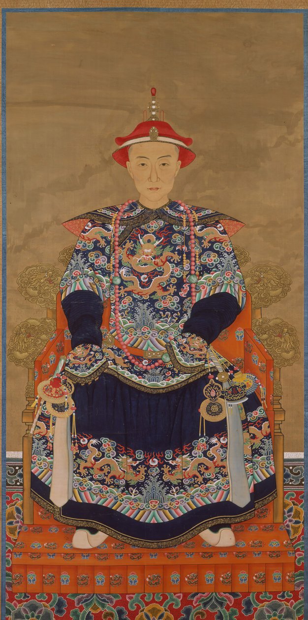 Portret cesarza Qianlong jako młodzieńca, XIX wiek. autorstwa Unbekannt