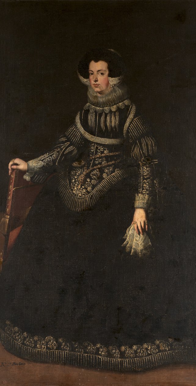Portret królowej Elżbiety z Francji 1602-1644, królowej małżonki Hiszpanii autorstwa Unbekannt