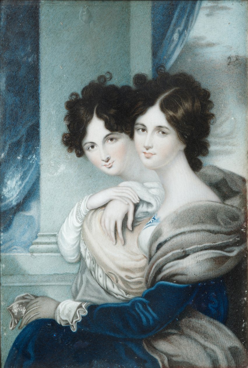 Portret księżniczek sióstr Anny Pietrownej 1777-1805 i Jekateriny Pietrownej 1783-1830 Łopukhin autorstwa Unbekannt