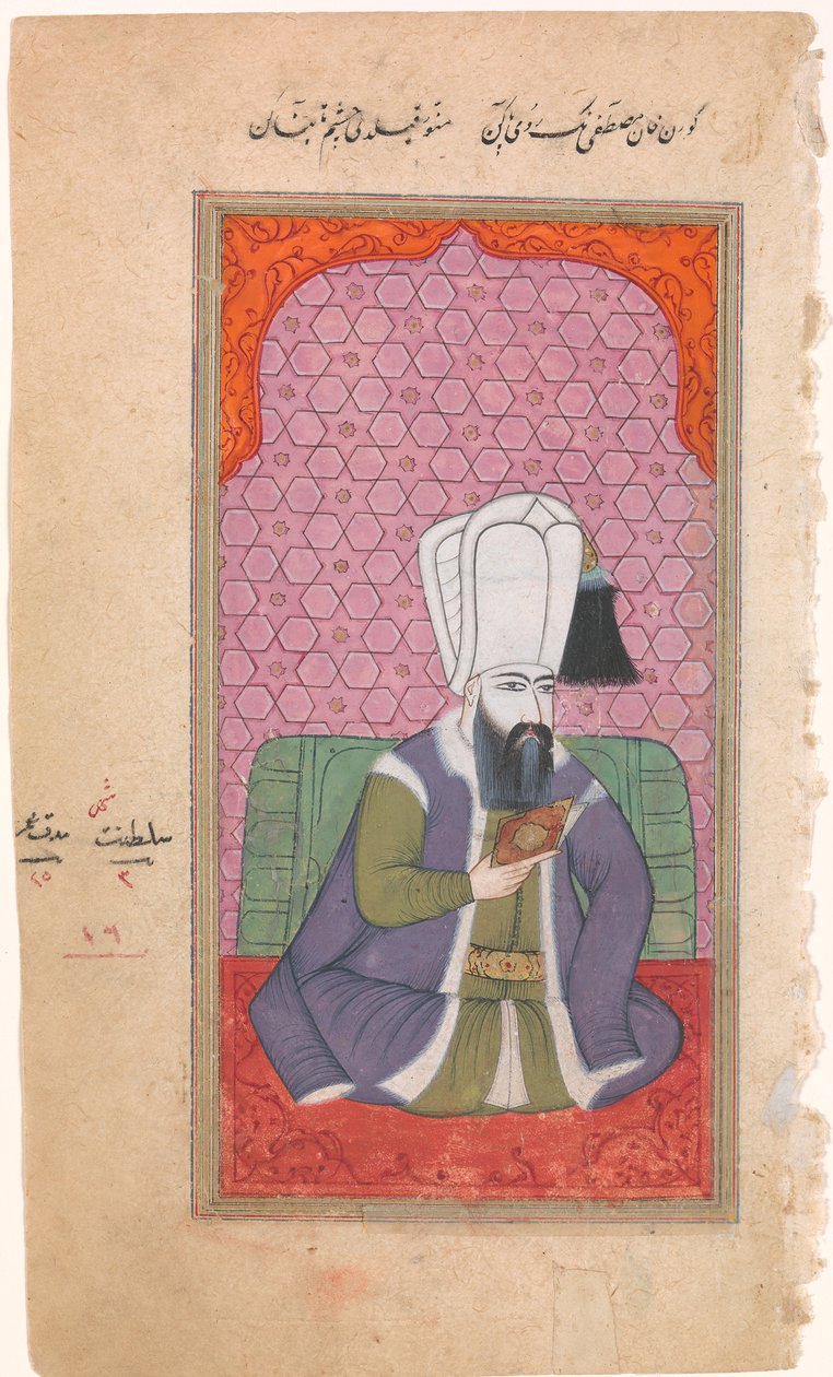 Portret sułtana Mustafy I r. 1617-18, 1622-23, koniec XVII-początek XVIII wieku. autorstwa Unbekannt