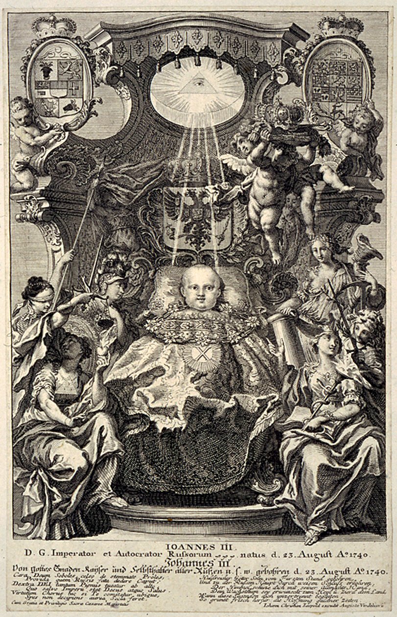 Portret cara Rosji Iwana VI Antonowicza 1740-1764, 1740 autorstwa Unbekannt