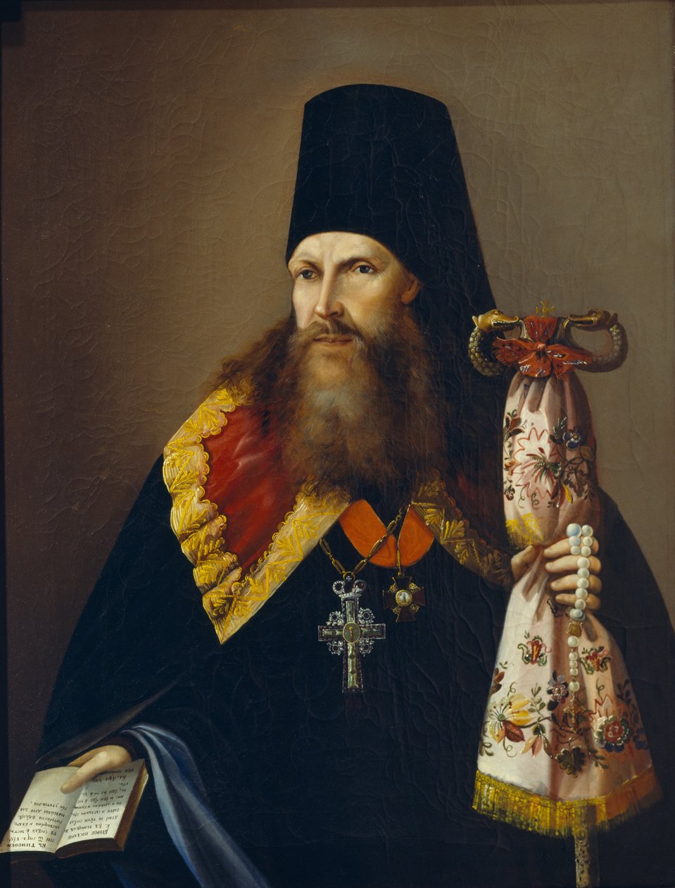 Portret Varlaama Denisova, arcybiskupa Uralu 1804-1873, połowa XIX w. autorstwa Unbekannt