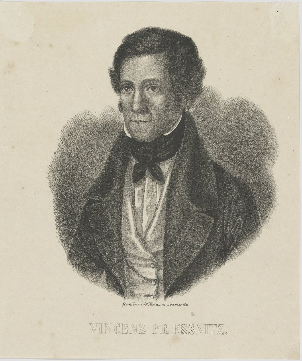 Portret Vincenza Priessnitza 1799-1851, c. 1840. autorstwa Unbekannt