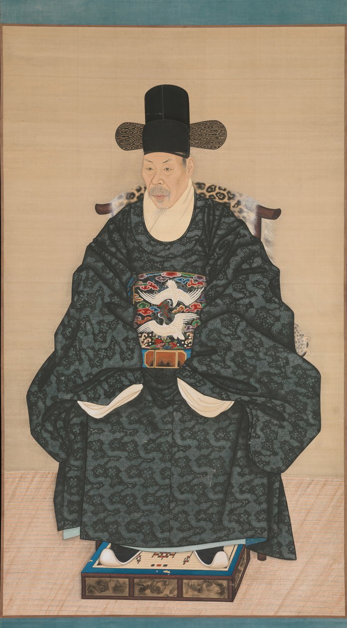 Portret Yun Dongseoma 1710-1795, ca. 1790-1805. autorstwa Unbekannt