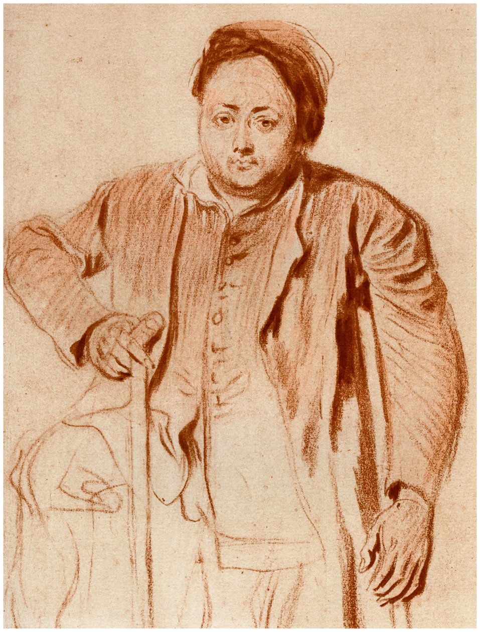 Portret mężczyzny o kulach, ok. 1710 1958 r. autorstwa Unbekannt